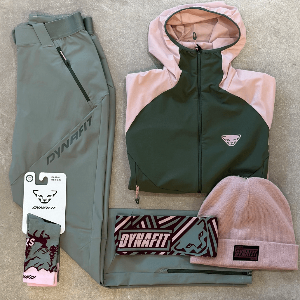 Zelený lehký jarní či podzimní outfit Dynafit