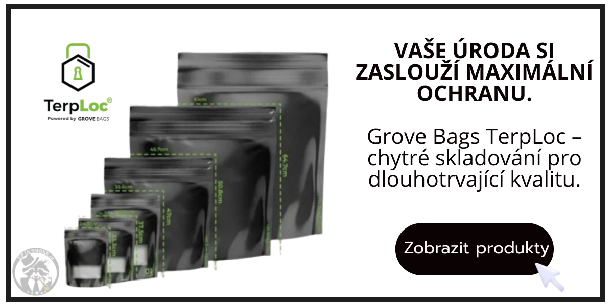 Sáčky Grove Bags TerpLoc pro ochranu čerstvosti, aroma a kvality úrody na Upinsmoke.cz.