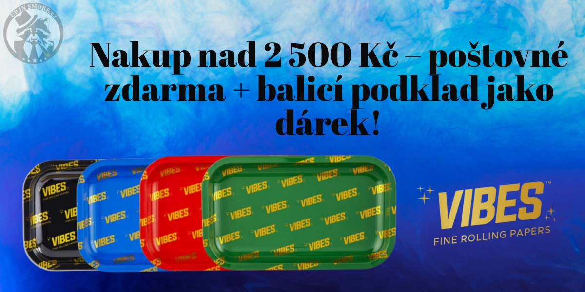 Nakup alespoň za 2 500 Kč – poštovné zdarma a balicí podklad jako dárek! Jen na Upinsmoke.cz