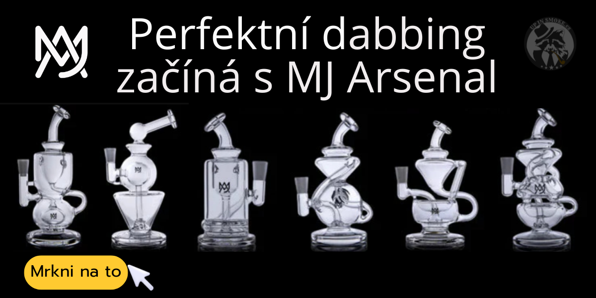 Dab rigy a příslušenství MJ Arsenal pro dabbing, prémiové skleněné vybavení pro čistý a intenzivní zážitek v nabídce na Upinsmoke.cz!