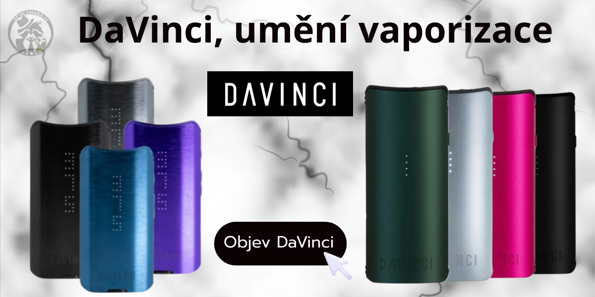 Prémiové vaporizéry DaVinci pro suché byliny a koncentráty, elegantní design, čistá chuť a precizní vaporizace na Upinsmoke.cz.