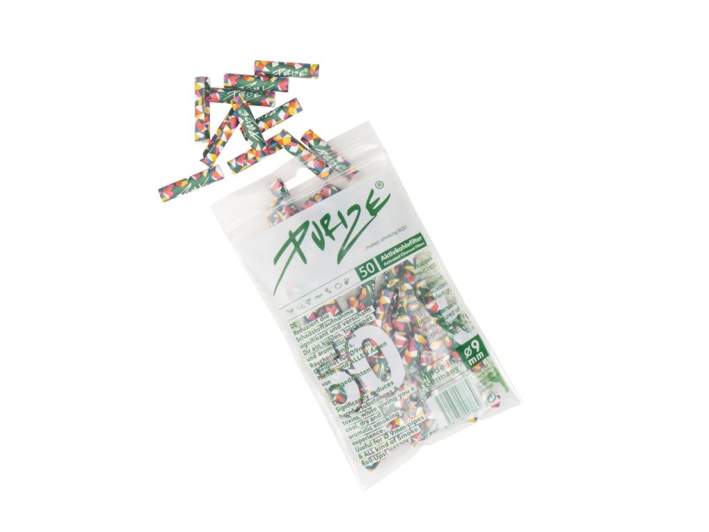 purize active charcoal filters regular size 50pcs bag mix colour LRG