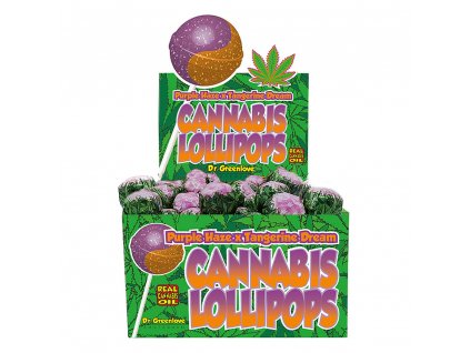 dr greenlove cannabis lollipops purple haze tangerine