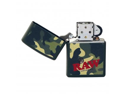 raw zippo lighter full print camouflage LRG