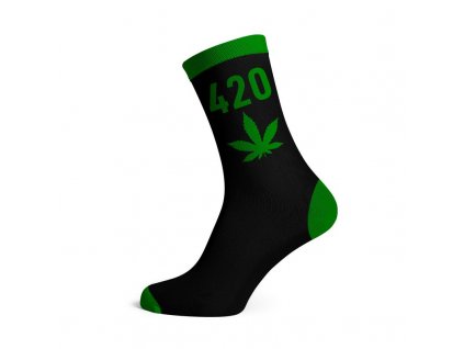 long socks size(40 45) black 420 green up in smoke