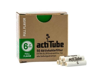 upinsmoke acti tube extra slim filters 6mm 50 ks 1