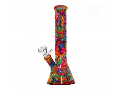 upinsmoke abstract colors bong 1