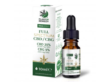 CBD olej Plant of Remedy® 25% CBD 5% CBG konopný 10 ml