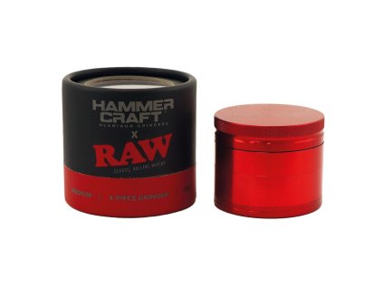 hammercraft raw rolling papers cnc grinder 55mm red medium 01