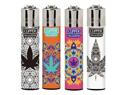 wholesale clipper lighters weed mandala 24pcs display