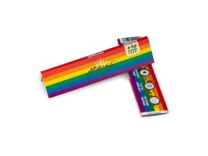 wholesale purize king size slim brown rolling papers rainbow display 50pcs 03