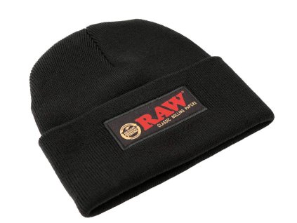 RAW HAT STASH BEANIE BLACK 01