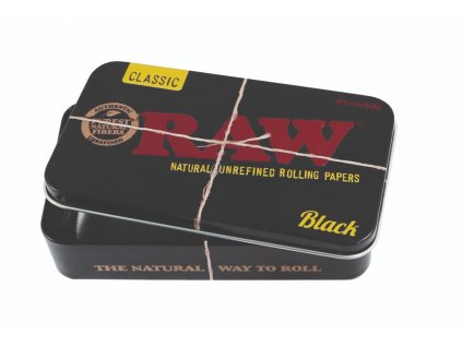 Raw Metal Tin Case 6 Units Black LRG