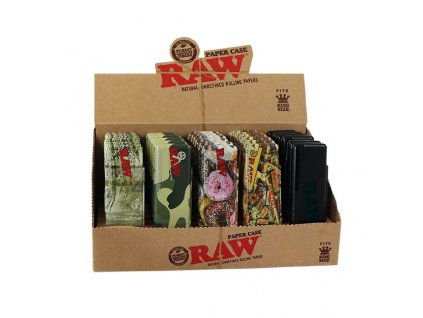 wholesale raw rolling papers metal case king size mix LRG