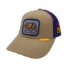 lauren rose elevated grizlly trucker hat brown royal blue LRG