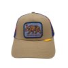 lauren rose elevated grizlly trucker hat brown royal blue 02