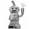 Hi Robot Glass Bong 16cm Chrome Silver