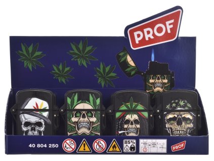 Prof® Tryskový zapaľovač Rasta Skulls 3661075177782 36-885