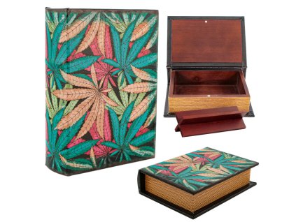 Drevená krabička Stash Book - Canna Leaves 36-895