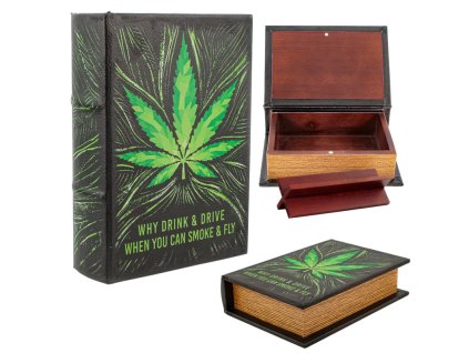 Drevená krabička Stash Book - Prečo piť a šoférovať 36-935