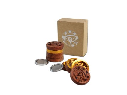 Drevená drvička Egypt Black Leaf® štvordielna ø60 mm 4250153639374 36-1232