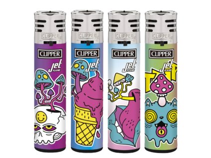 Clipper® Tryskový zapaľovač Jet Flame Psychedelic 36-1473