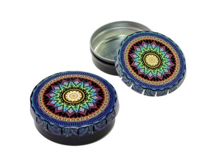 Kovová skrýša ClickClack Blue Mandala ø 55mm 4250153646860 36-1490