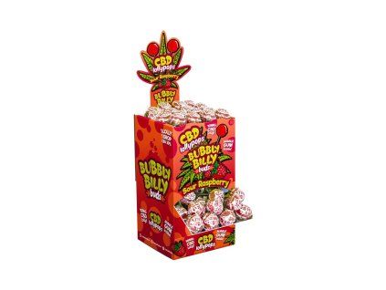 cbd sour raspberry lollies bubbly billy 10mg 100pcs LRG