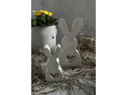 ZAJÍČEK S VÝŘEZEM SRDCE VELKÝ