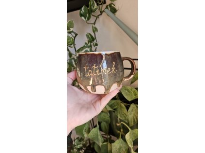 KERAMICKÝ HRNEK VELKÝ S UCHEM A NÁPISEM