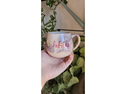 KERAMICKÝ HRNEK MALÝ S UCHEM A NÁPISEM