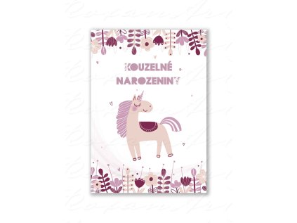 pozdravy PRODUKTOVKA Narodenininy Jednorožec CZ