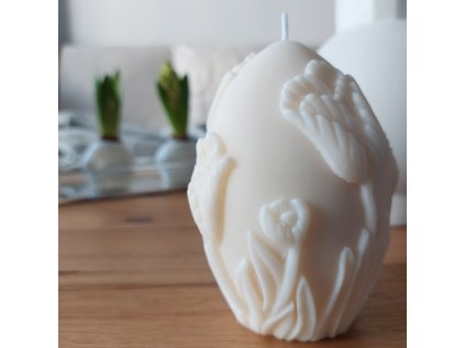 SVÍČKA VAJÍČKO S TULIPÁNY