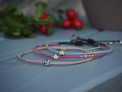 tenky miyuki naramek barevne variace jaspis dalmatin 1