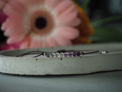 damsky snurkovy naramek fluorit chirurgicka ocel 3