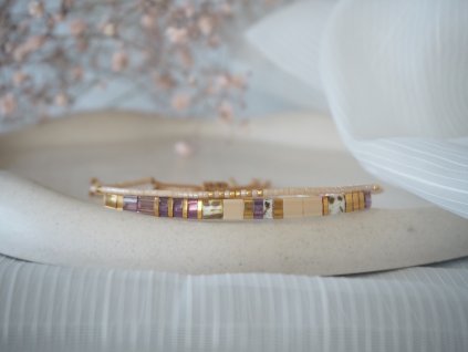 damsky naramkovy set tila miyuki delica dva naramky daphne zlate detaily 2