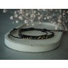 damsky rucne tkany naramek delicate black cerno zlaty set 2