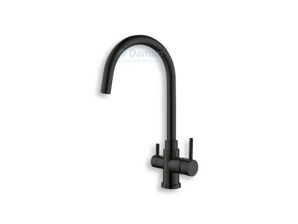 [BAT3 U BCK] Trojcestná kuchynská batéria DUNAJ, čierna