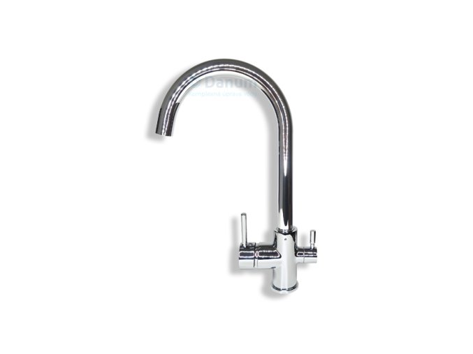 [BAT3 U LES] Trojcestná kuchynská batéria DUNAJ, lesklá