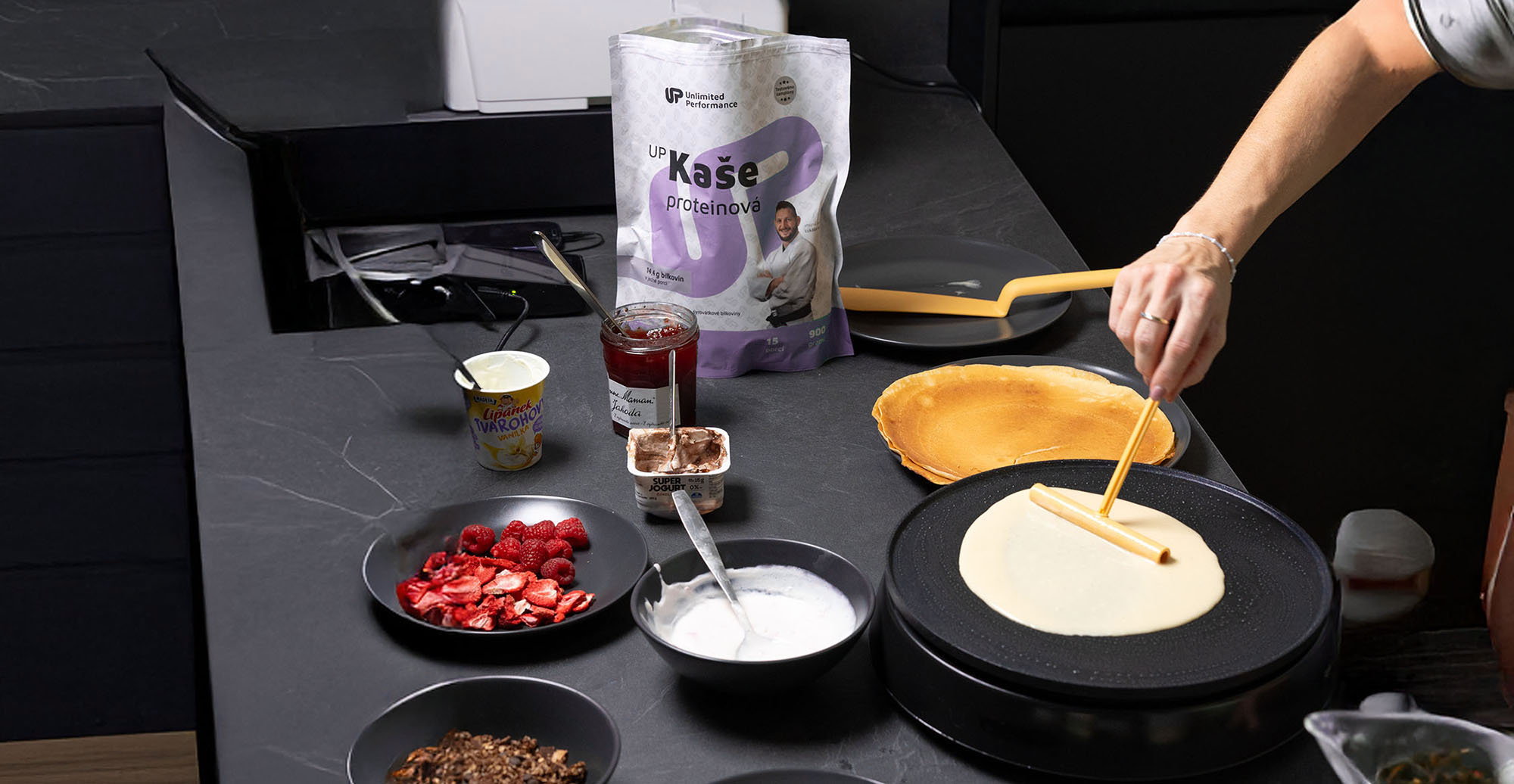 Vláčné proteinové palačinky