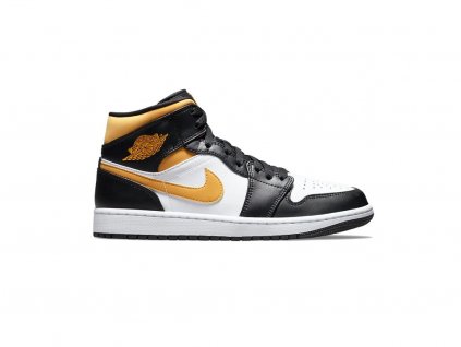 Jordan 1 Mid White Pollen Black Side