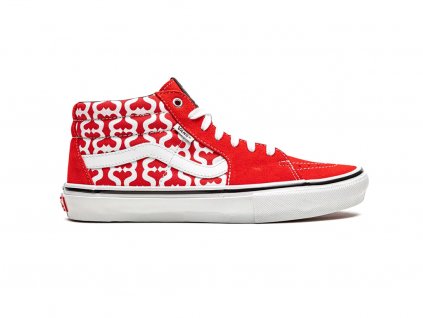 Vans Skate Grosso Mid Supreme Monogram S Logo Red