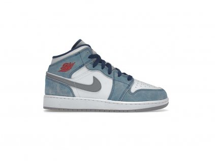 Jordan 1 Mid SE French Blue Light Steel (GS)