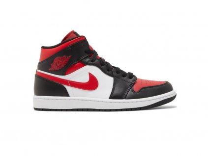 Jordan 1 Mid White Black Red (2022)