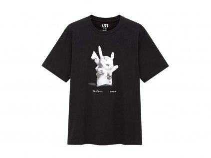 Daniel Arsham x Pokemon x Uniqlo Pikachu Tričko Černá