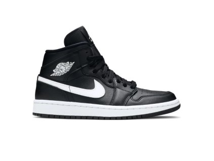 Jordan 1 Mid Black White (W)