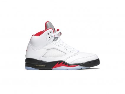 Jordan 5 Retro Fire Red Silver Tongue