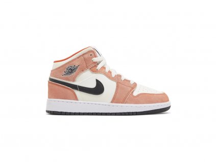 Jordan 1 Mid SE Orange Suede (GS)