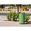 plechový venkovní odpadkový koš s popelníkem DARA 05