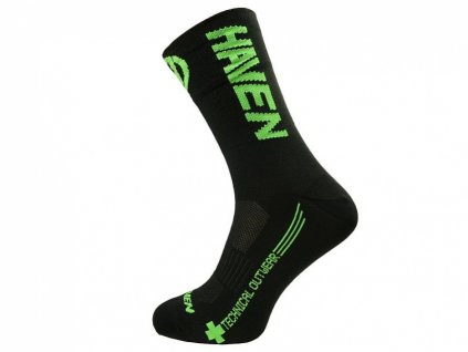 ponožky HAVEN LITE SILVER NEO LONG 2páry černo/zelené